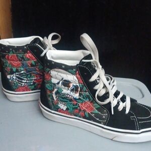 Vans Skull and Rose High-Top Sneakers